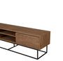 Hanah Home Soporte TV Rodez 180 cm, Moderno y Elegante con Amplio Almacenamiento, Nogal y Negro
